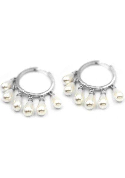 Litaetrend Inci Sallantılı Küpe - Gümüş