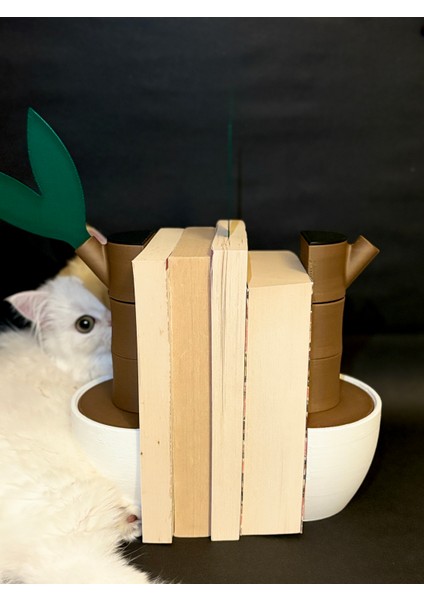 Verde - Bitki Şeklinde Kitap Tutucu ve Yaprak Ayraç | Dekoratif Kitaplık Aksesuarı modelleri