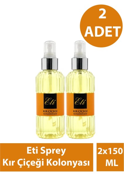 Asfstore Eti Sprey Kır Çiçeği Kolonyası 150 ml 2 Adet