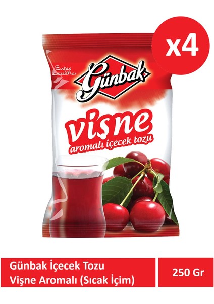 250GR Vişne Aromali Içecek Toz x 4 Adet