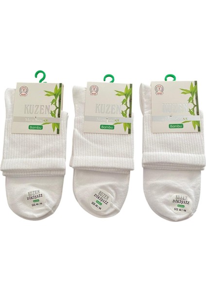 3 Lü Erkek Bambu Yarım Koç Spor Çorap (Dikişsiz-Bambu-Konfor Çorap- )