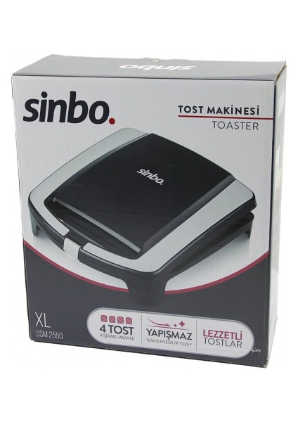 Xl Elektrikli Tost Makinesi 4 Tost Yapışmaz Yüzey 1500W SSM-2550 (5324)