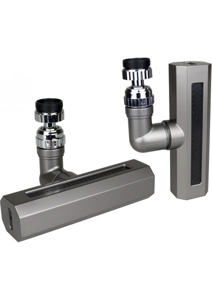 Siyah Geniş 360 Derece Dönebilenoynar Başlık - 4 Mod Perlatör Şelale Musluk Ucu KTX-3288 (5324)