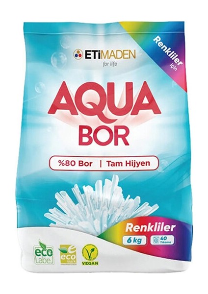 3 Adet Boron Aqua Bor Deterjan 6 kg Renkli fiyatları