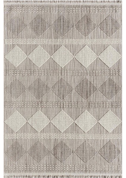 Agra Cyan Modern Iskandinav Desenli Halı - Gri - 120X180 cm