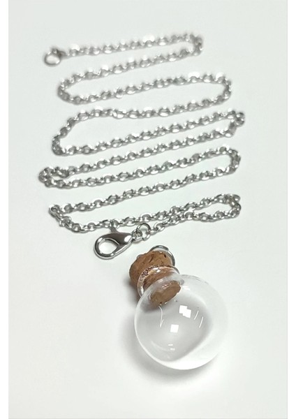 Mantar Kapaklı Boş Fanus Canlı Kolye