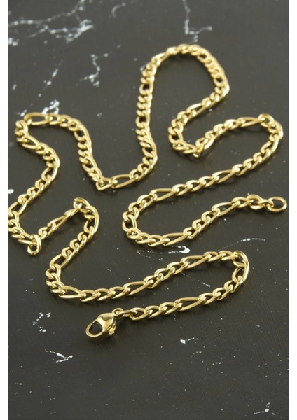 Oval Zincir Çelik Kolye 55 cm