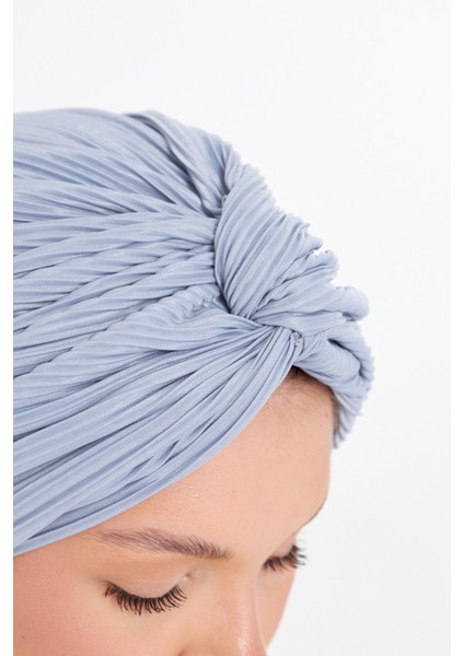 Gri Çapraz Büzgülü Tesettür Bone Fukuro Piliseli 2512_15 indirimleri