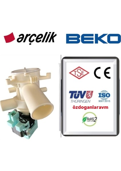 Arçelik Beko Çamaşır Makinesi Su Boşaltma Pompa Motoru