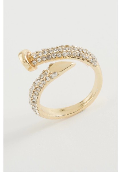 Çivi Zirkon Taşlı Yüzük