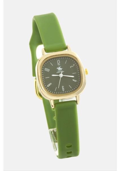 Kare Silikon Kayışlı Bayan Kol Saati