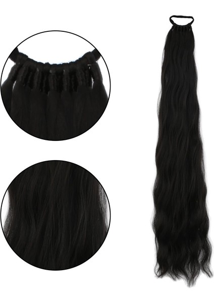 Lastik Tokalı At Kuyruğu Su Dalgalı / Kahverengi fiyatları