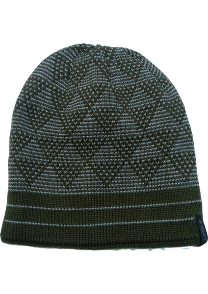 Erkek Klasik Triko Örgü Bere Kahverengi-Turuncu Standart