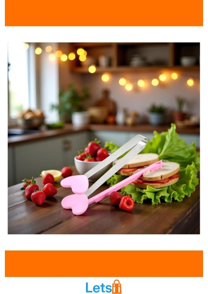 Pembe Kalpli Paslanmaz Çelik Silikon Uçlu Sevimli Maşa modelleri