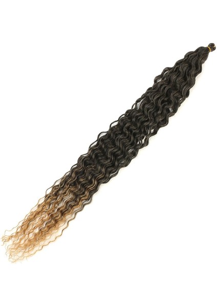 Rus Afro Dalgası Saç / Siyah / Karamel Ombreli