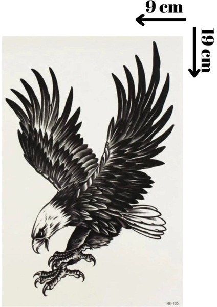 Kartal Geçici Dövme Şablonu - FF037
