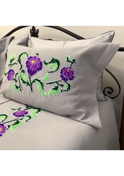 El Işi Kaneviçe Aplikeli Pike & Yatak Örtüsü-6 Parça indirimleri