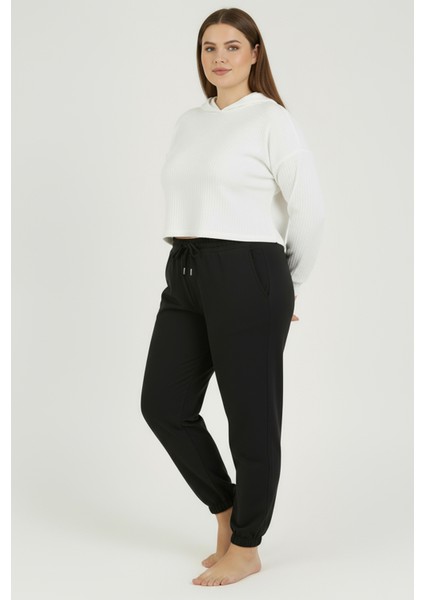 Jogger Paça Büyük Beden Eşofman Altı Siyah 2017 fırsatları