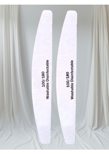 Profesyonel Kağıt Törpü 2'li Set – Manikür & Pedikür Için Çift Taraflı 100/180 Grit Tırnak Törpüsü