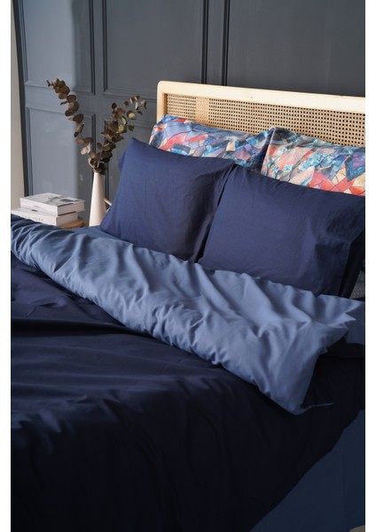 Çift Kişilik %100 Pamuk Nevresim Takımı 4 Yastık Glassy