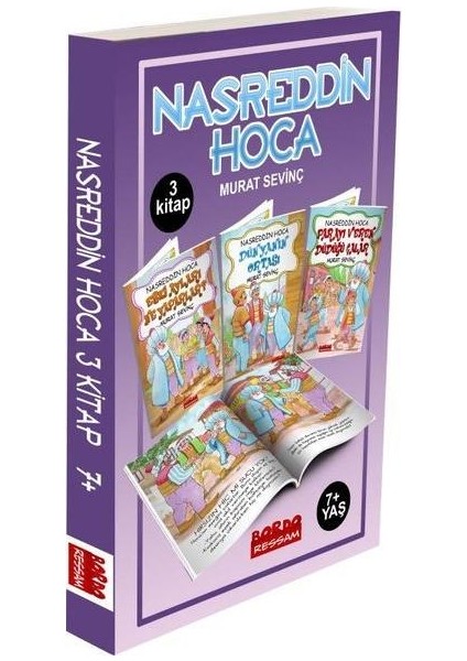 Nasrettin Hoca Hikaye Seti 3 Kitap Takım 7+ Yaş 1. ve 2.sınıflara Renkli Resimli