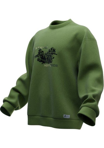 Sat Tasarımlı Rahat Kalıp Unisex Sweatshirt fiyatları