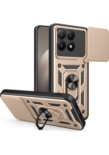 Xiaomi 15T Pc + Tpu Ayaklı Telefon Kılıfı ve Kayar Kamera Kapağı Için (Yurt Dışından)