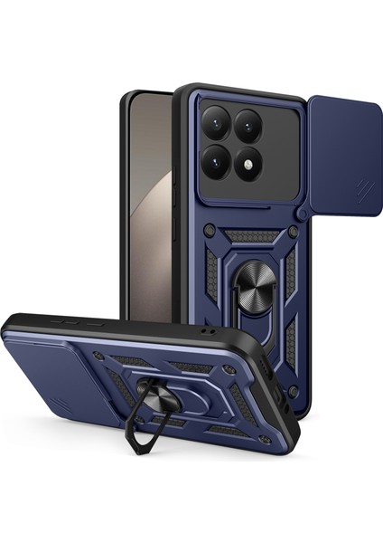 Xiaomi 15T Pc + Tpu Ayaklı Telefon Kılıfı ve Kayar Kamera Kapağı Için (Yurt Dışından)