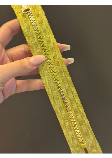 24X3 cm Altın Sarı Parlak Fermuar fiyatları