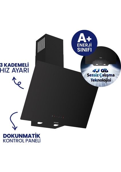 Flowart Turbolu Silenart Siyah Cam Ankastre Set ( 65 cm Woklu Ocak ) QBL62CS - SC405 - D077SA fırsatları