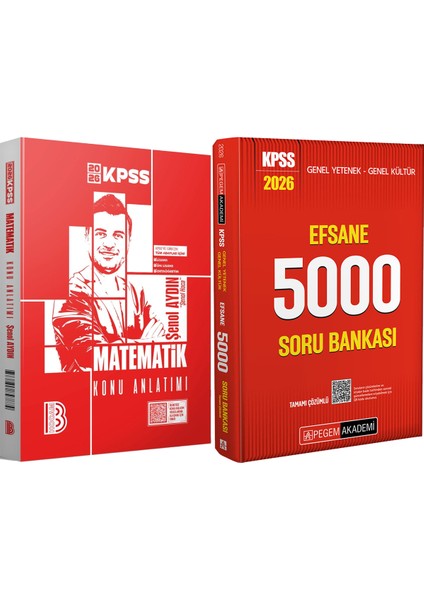 2026 Kpss Efsane 5000 Tamamı Çözümlü Soru Bankası - 2026 Kpss Matematik Konu Anlatımı