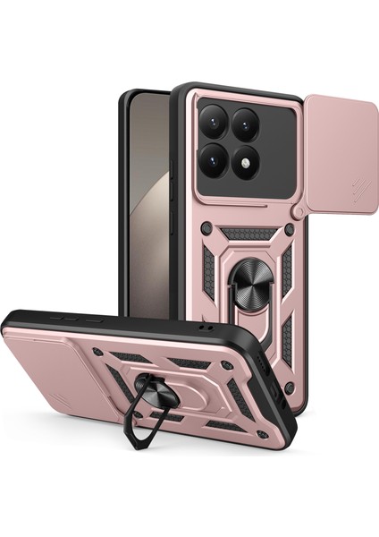 Xiaomi 15T Pc + Tpu Ayaklı Telefon Kılıfı ve Kayar Kamera Kapağı Için (Yurt Dışından)