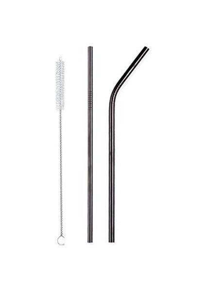 5 Parça Metal Pipet - Paslanmaz Çevre Dostu Metal Pipet Fırça Seti modelleri