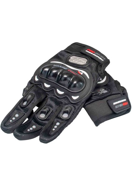 Yazlık Dokunmatik Motosiklet Eldiveni – Nefes Alabilen Siyah Motor Eldiveni | Kaymaz, Koruyucu, Ekran Uyumlu