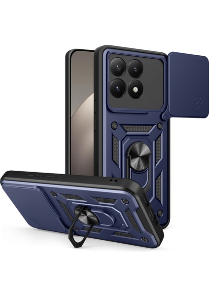 Xiaomi 15T Kickstand Pc + Kamera Lens Kaydırıcılı Tpu Telefon Kılıfı (Yurt Dışından)