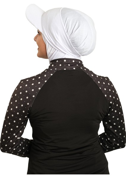 Beyaz Pratik Hazır Geçmeli Şapkalı Tesettür Eşarp Viskon Düz 2513_42 fırsatları