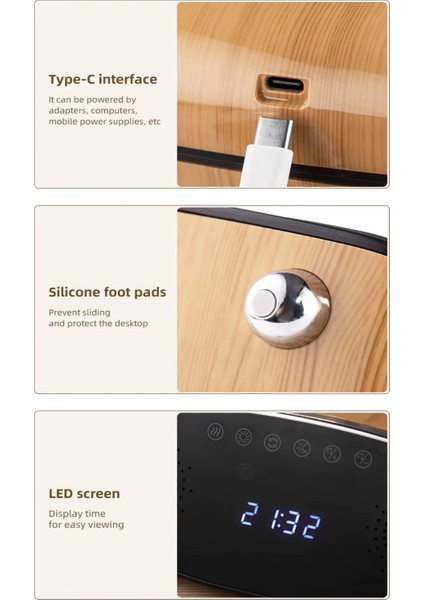 Speaker Özellikli Bluetooth Işıklı Hava Nemlendirici Aroma Difüzör Hava Nemlendirici 500ML fırsatları