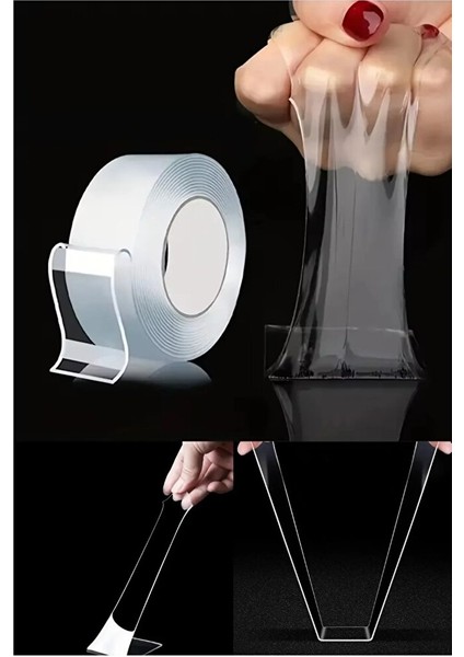 Çift Taraflı Nano Bant Kuvvetli Silikon Jel Yapıştırıcı 3 Metre