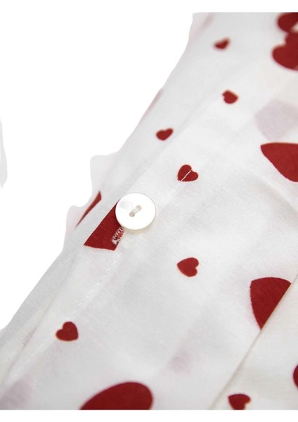 Kırmızı Kalpli Çift Kişilik Nevresim Takımı Pamuklu 180X200 cm fırsatları