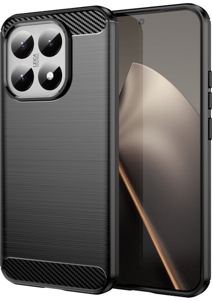 Xiaomi 15T Karbon Fiber Dokulu Fırçalanmış Koruyucu Telefon Kılıfı (Yurt Dışından)
