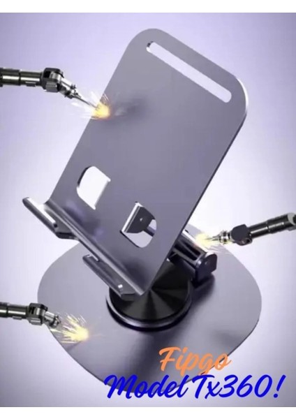 Model TX360 Masa Üstü Tablet ve Telefon Tutucu Stand 360 Derece Döndürülebilir