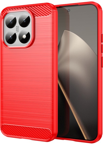 Xiaomi 15T Karbon Fiber Dokulu Fırçalanmış Koruyucu Telefon Kılıfı (Yurt Dışından)