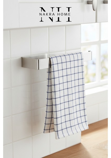 3'lü Set (Paslanmaz Çelik Yapışkanlı Havlu Askılığı, Tuvalet Kağıtlığı ve 4'lü Askılık) Yapışkanlı