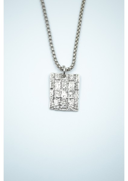 Trend Gümüş Kaplama Örme Zincir Kolye