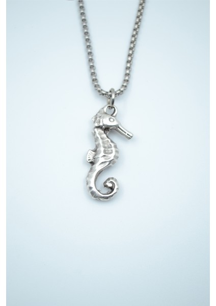 Denizatı Gümüş Kaplama Örme Zincir Kolye