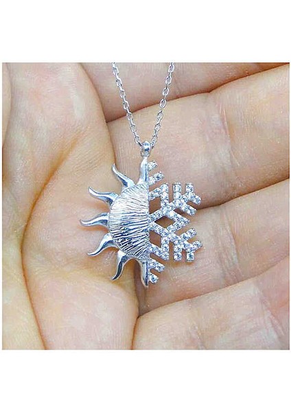 925 Ayar Gümüş Güneş Kartanesi Kadın Gümüş Kolye T6038 (800800) fiyatları