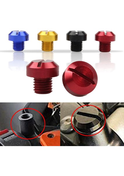 2pcs Cnc Alüminyum M10X1.25 Dikiz Aynası Iplik Deliği Vidaları S Diken Kırmızı Pozitif (Yurt Dışından) fiyatları