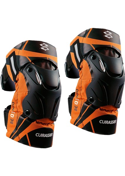 Motosiklet Diz Pedleri Koruyucular Koruyucular Kneepad Korumaları Yansıtıcı Portakal (Yurt Dışından)