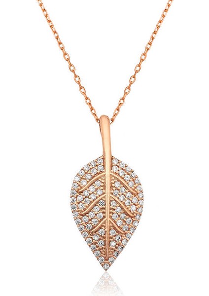 925 Ayar Gümüş Yaprak Kadın Gümüş Kolye PT26109178 (800800)