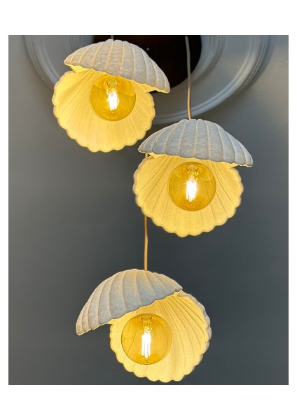 Inci Beton Görünümlü Iskandinav &bohem Tarz 3’lü Sarkıt Avize -Profesyonel Tasarım,gün Işığı Ampul Içerir indirimleri